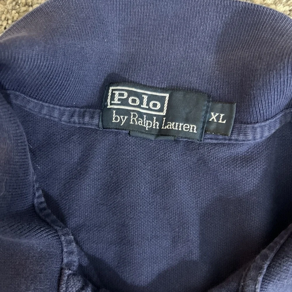Polo Ralph Lauren Men's XL Navy Blue Short Sleeve Polo Shirt Red Pony Logo